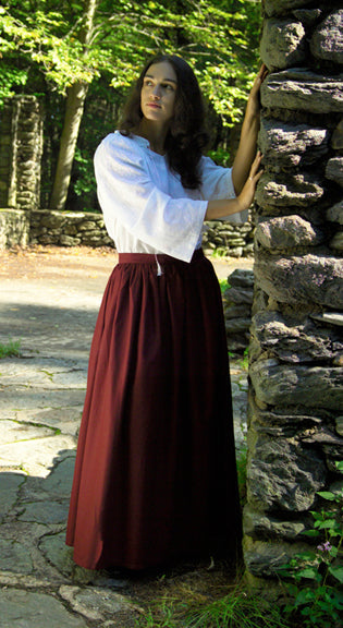 White Peasant Blouse with Cross Stitch Embroidery Carpatina