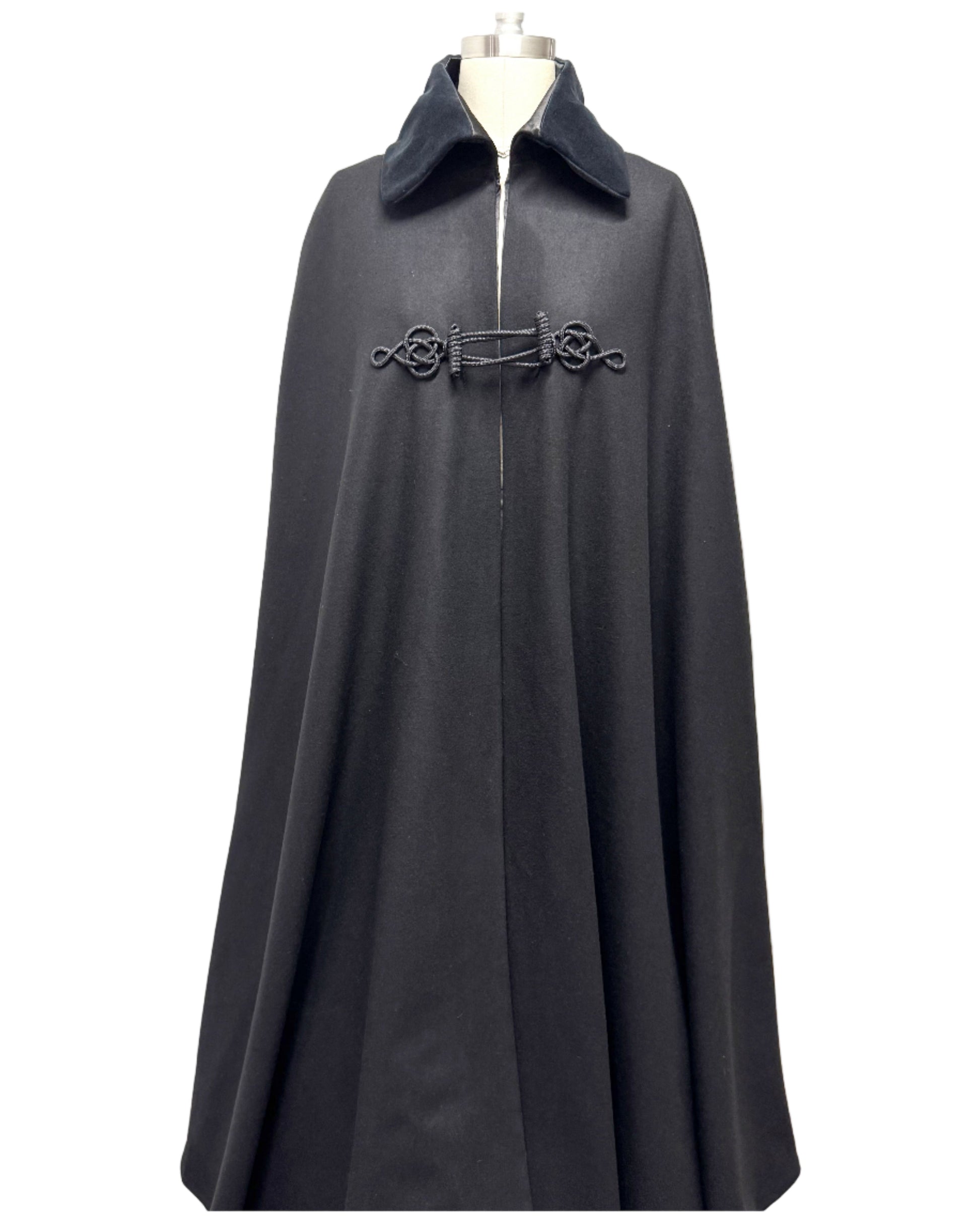 Boat Cloak Naval Black Wool Cape Carpatina