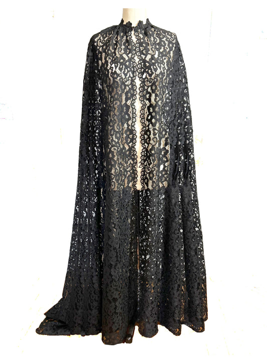 Black Lace Cape Cloak