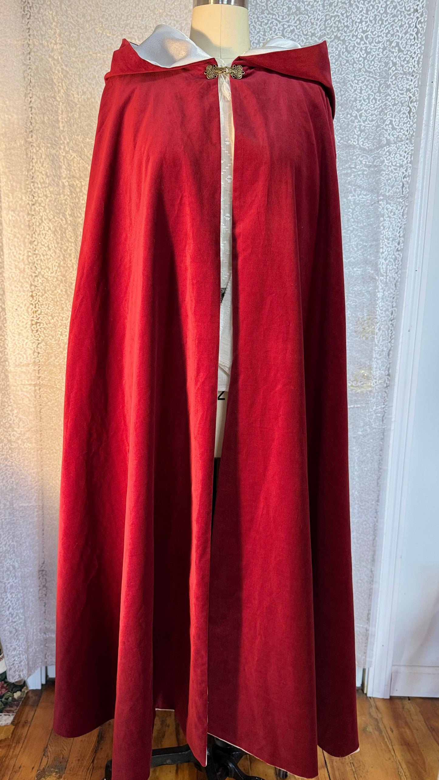 Wine Velvet Cloak