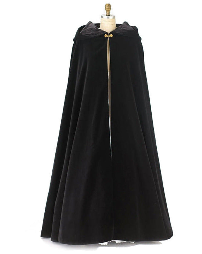 black velvet cloak cape
