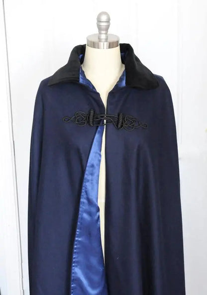 Boat Cloak Navy Blue Wool Cape - Carpatina