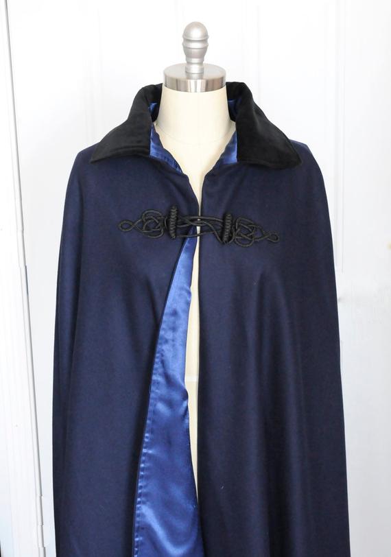 Boat Cloak FDR Navy Blue Wool Cape Cloak