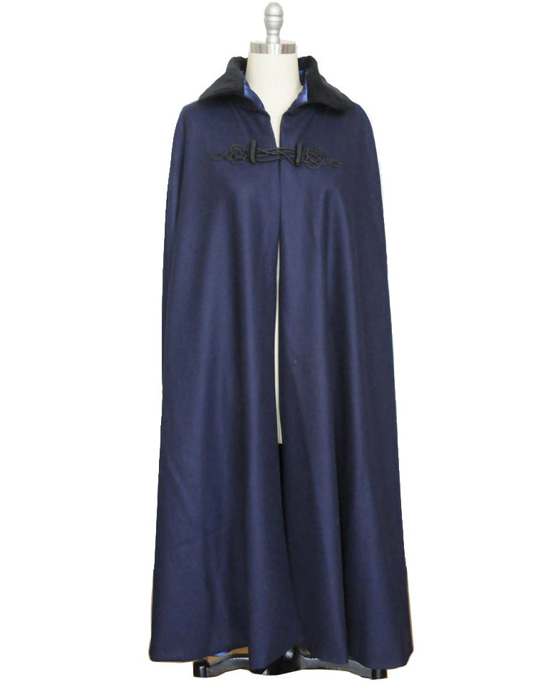 navy blue wool cape