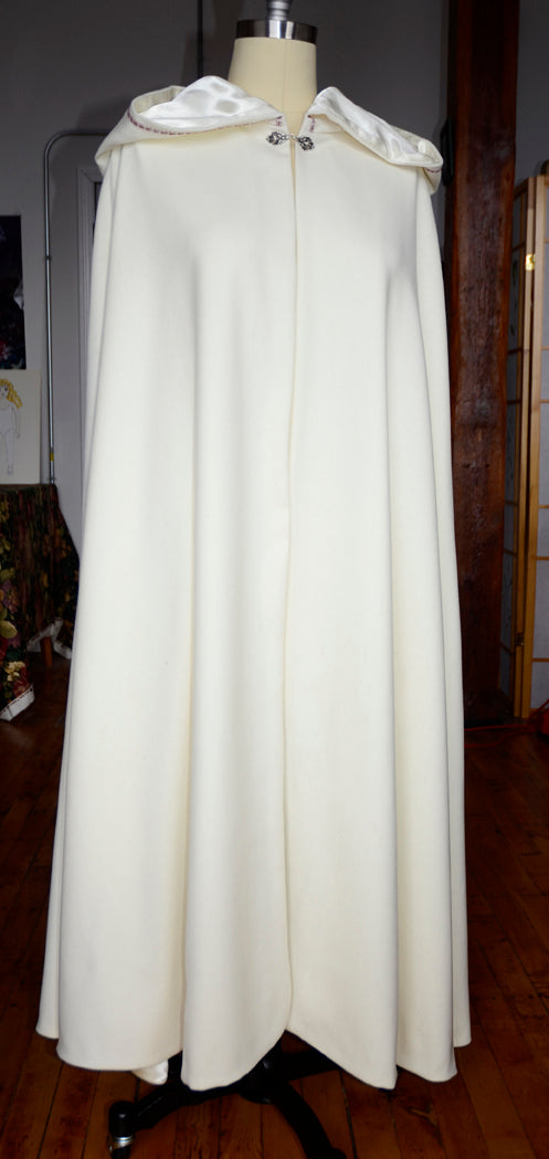 Ivory Wool Wedding Cloak